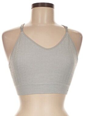 Ryka Gray Sports Bra Adjustable Straps Size Large